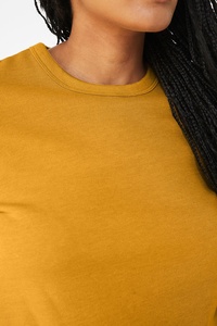 Bella + Canvas 7511 Style Mid Length Cropped <b>Women</b> Classic Crewneck Heather <b>Mustard</b> Sweatshirt <b>Jumper</b> Breathable Sweatshirt - Product Image 6