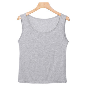 Customized Women's Breathable Jersey <b>Tank</b> <b>Top</b> Simple Solid Color Front Logo Casual Sleeveless Gym Undershirt - Product Image 3