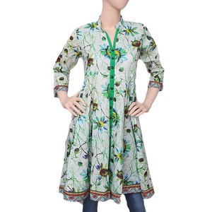 คุรตีผ้าฝ้ายพิมพ์ลายสำหรับผู้หญิง - หลายสี - Product Image 3