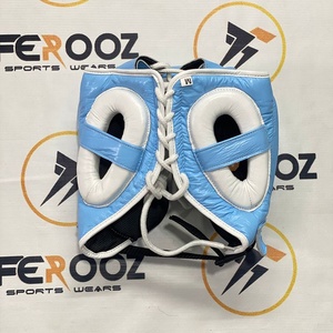 ชุดอุปกรณ์ชกมวยสีน้ำเงินขาวแบบสั่งทำพิเศษสำหรับ OEM ประกอบด้วยนวมชกมวย ที่จับมือ หมวกป้องกันศีรษะ อุปกรณ์ป้องกันขาหนีบ สำหรับคิกบ็อกซิ่งและ MMA - Product Image 6