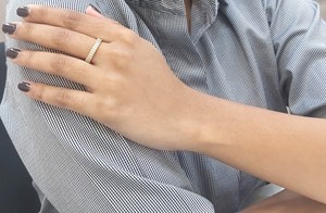 Anillo Apilable de Oro Amarillo/Rosa Sólido de 14K, Anillo de Eternidad Completo con Diamante Cultivado en Laboratorio de 0.40 Ct para Mujer, Regalo de San Valentín - Product Image 5