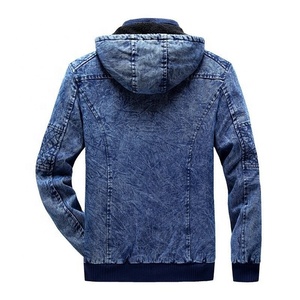 New 2026 High Quality Custom Logo <b>Canvas</b> Jacket Oem Designs Winter Mens Denim Jacket <b>Blue</b> Fleece Zipper Jeans Jacket - Product Image 4