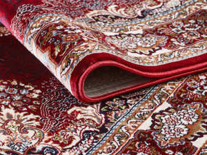 Alfombra turca de lujo hecha a máquina, poliéster rojo intenso, premium para sala de estar, del fabricante de Gaziantep. - Product Image 2