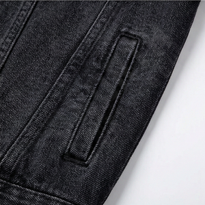 Veste en jean de haute qualité pour homme pour l'hiver, style ajusté lavable, col à boutons, poches chauffe-mains, best-seller - Product Image 5