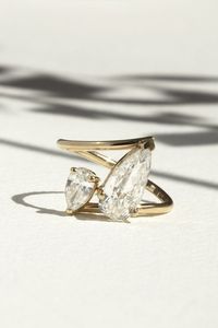 Bague en or 18 carats plaqué or, sertie d'une perle de culture jaune et blanche taille poire, certifiée IGI, bijou vintage tendance avec accents de diamants américains - Product Image 3