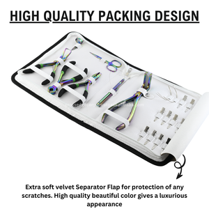 Vente en gros de kit d'outils d'extension de cheveux pour salon pince à sertir pour trame de cheveux coupe fil ciseaux de coupe-colle à la kératine - Product Image 6