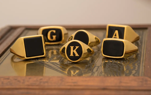 Inset แหวนแฟชั่นสำหรับผู้ชายเครื่องประดับแฟชั่นแหวนชุบทอง18K สีเหลืองล้วนไม่มีแหวนเพชรแบบเรียบง่าย - Product Image 4