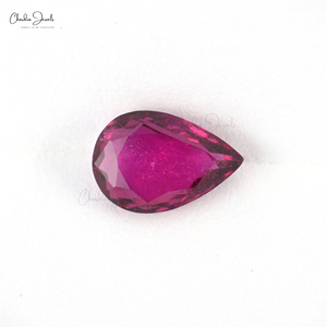 <b>October</b> <b>Birthstone</b> 2Ct Natural Rubilite Pink Tourmaline Pear Cut Faceted Loose Stone for Ring Pendant Wholesale Jewelry Gemstone - Product Image 4