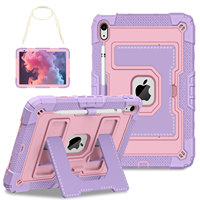 Coque de tablette robuste antichoc avec béquille en PC et silicone pour iPad A16 11e génération 11 pouces 2025 et iPad 10e génération 10,9 pouces 2022