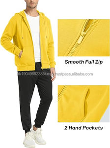 Sudadera con Capucha Unisex de Algodón Grueso con Cierre, Estilo Urbano Informal para Invierno - Product Image 3