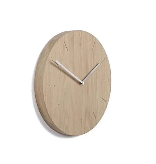 Beste Qualität Wanduhr Home Decoration Wohnzimmer Innen gebrauch Große Uhr Modernes Design Größe und natürliche Holz farbe anpassen