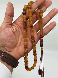 Tinh Khiết Hổ Phách Hồi Giáo Cầu Nguyện Hạt, 66 Hạt Hồi Giáo Thiết Kế Mới Agate Mân Côi Màu Sắc Nhựa Hổ Phách Tesbih Tasbeeh Subhah Misbaha - Product Image 6