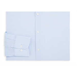 Camicia da Uomo Slim Fit Blu Dobby Elasticizzata Bloomingdale's Taglia 17x34-35 Antipiega Stile Cinese Casual - Product Image 3