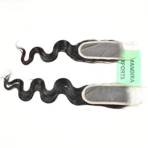 Cabello Humano Natural Indio Sin Procesar, Doble Trama a Máquina, Sin Caída, Cierre 2*6, Ondulado Natural, Ondulado Corporal, Paquetes de Cabello Humano Virgen - Product Image 2