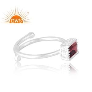 Anillo de piedras preciosas de granate Natural de Plata de Ley 925 más vendido, joyería personalizada para mujer, regalo para ella - Product Image 4