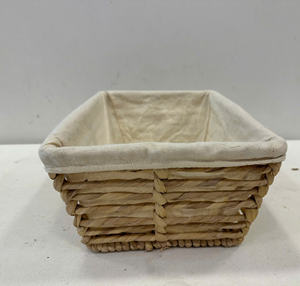 Cesta Rectangular Multifuncional de Jacinto de Agua con Forro de Tela para Guardar Pan, Origen Vietnam - Product Image 4