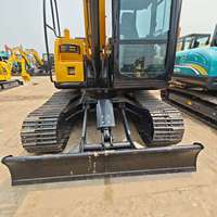 Mini-excavatrice sur chenilles d'occasion SY75C Pro de marque chinoise d'origine, prix bas, tracteurs d'ingénierie, peinture non finie