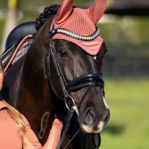 Máscara Antimoscas para Caballos con Cubre Orejas, Material Transpirable de Spandex Tejido, Talla 60x80x90cm, Red Protectora Facial para Caballos, Protección Solar, Uso en Invierno y Exteriores - Product Image 5