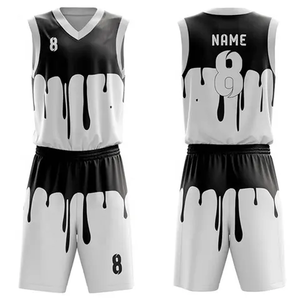 Uniforme de basket-ball pour hommes, ensemble de shorts en jersey réversible, vêtements de sport respirants à séchage rapide, vêtements d'entraînement, vêtements personnalisés - Product Image 1