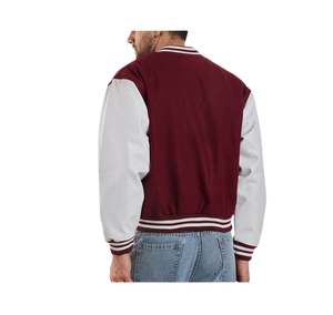 Nueva chaqueta universitaria de moda de alta calidad Chaqueta universitaria de lana con logotipo personalizado de cuero de la mejor calidad para hombre - Product Image 6