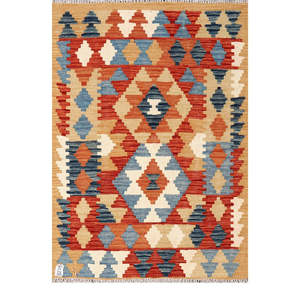Alfombra Kilim de Maimana, Afganistán, 142 x 98 cm, Alfombras y Juegos de Alfombras - Product Image 1