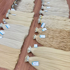 Vente en gros cheveux vietnamiens de haute qualité couleur blonde cheveux salon de coiffure couleur européenne brillant doux cheveux lisses - Product Image 1