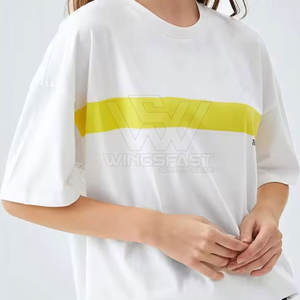 Prix raisonnable en gros 100% coton coupe ample imprimé T-shirts pour hommes Logo personnalisé unisexe t-shirts - Product Image 3