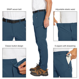 Recién llegado, pantalones de senderismo para hombres, pantalones transpirables impermeables, pantalones de carga para exteriores, múltiples bolsillos - Product Image 4