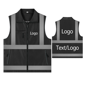 Chaleco de Seguridad Reflectante de Alta Visibilidad, Uniformes de Trabajo, Logotipo Personalizado, Chaleco de Voluntario con Cremallera, Chaleco de Trabajo para Personal de Supermercado - Product Image 4