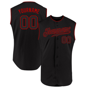 Jersey de béisbol sin mangas auténtico personalizado para ropa de béisbol y softball - Product Image 6