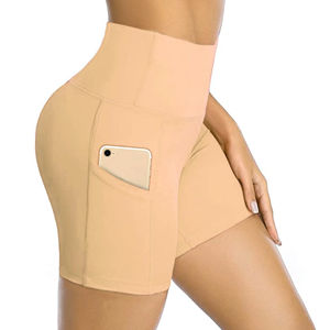 Shorts de yoga taille haute sans couture pour femmes grandes tailles en Spandex/Nylon avec tissu respirant extensible dans quatre directions pour la gym, le sport et l'entraînement - Product Image 2