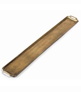 Plateau de service en aluminium durable en métal avec finition en laiton antique pour une utilisation régulière de la cuisine à la maison et des repas quotidiens - Product Image 1