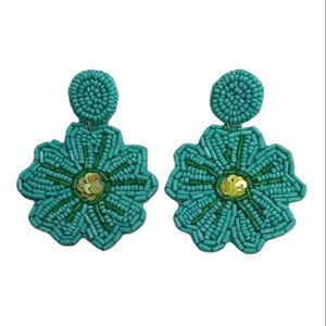 ต่างหูลูกปัดแฟชั่นใหม่ทำด้วยมือคุณภาพสูงจากอินเดียเครื่องประดับสำหรับผู้หญิงต่างหูลูกปัดทรงท่อตัด - Product Image 1