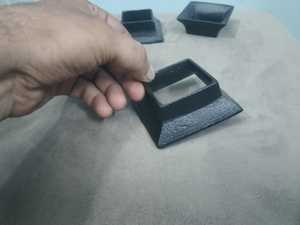 ฝาครอบฐานราวราวสำหรับราวติดตั้งฐานอะลูมิเนียมสี่เหลี่ยมสีดำเคลือบผง - Product Image 2