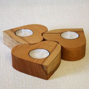 Tarro de vela único Atractivo juego de portavelas de madera de mango de 2 para vendedores en línea a precio directo de fábrica al por mayor por HF CRAFTS - Product Image 1