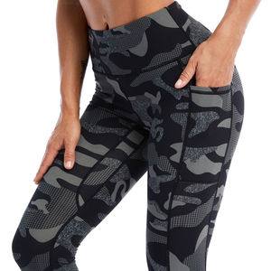 กางเกงเลกกิ้งกีฬาขายส่งสำหรับผู้หญิง แห้งเร็ว ไร้ตะเข็บ กระชับสัดส่วน เซ็กซี่ ลายพราง สำหรับออกกำลังกาย ราคาถูก - Product Image 5