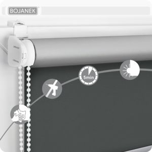 Persianas Verticales Térmicas BOJANEK ROLL THERMO Dreamy, Tela de Poliéster, Aislamiento Térmico, Control de Luz, Diseño Moderno, Gris Claro - Product Image 4