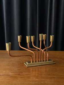 Bougeoir Menorah en métal pour décoration de la maison, support de bougie de mariage, décor de dîner et support de chandelier - Product Image 5