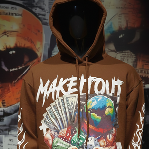 OEM Hoodie Men Custom Embroidery Oversized Hoodie <b>Streetwear</b> Allover Printed Unisex Graphic Hoodies - Product Image 2