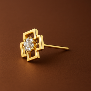 Prix de gros Boucles d'oreilles clous en or blanc 18 carats avec diamants CVD de laboratoire, or massif 14 carats, 0,25 TCW, taille brillant, certifiées IGI, pour mariages - Product Image 2