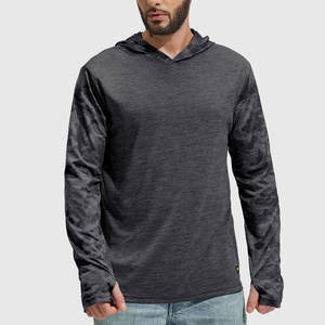 ขายส่งผู้ชายมีฮู้ด UPF 50+ ป้องกันแสงแดดเสื้อยืดแขนยาวเสื้อบตกปลาแข็งแรงเสื้อกันหนาวมีฮู้ด - Product Image 6