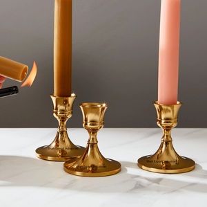 Set of 2 Decorative Metal <b>Taper</b> <b>Candle</b> Holder for Tabletop Home Lighting Decoration Black Finished <b>Candle</b> <b>Taper</b> - Product Image 6