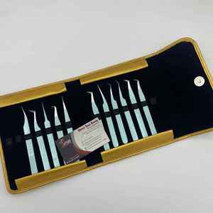 Pinzas para pestañas en forma de corazón personalizadas profesionales de color menta, pestañas puntiagudas probadas a mano de acero inoxidable sostenible de alta calidad - Product Image 6