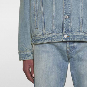 Veste en jean personnalisée de haute qualité pour hommes dernière conception de jeans enduits longs et fins au prix de gros pour la saison d'hiver - Product Image 5