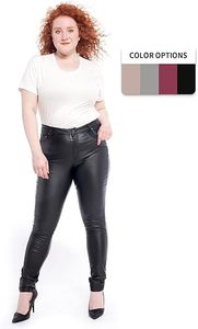Jeggings taille haute personnalisés pour femmes, pantalon legging en similicuir avec poches, fabricant de tailles élégantes, fournisseurs d'usine - Product Image 6