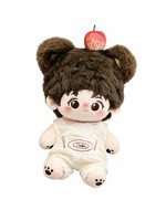 Poupée en peluche personnalisée Kawaii, combinaison matelassée en coton, jouet doux, pince à cheveux pomme, cadeau