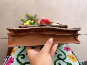 Bolso de mano con manta de cuero de vaca auténtica para mujer, elegante bolso informal con cierre de cremallera, impermeable, ligero - Product Image 4