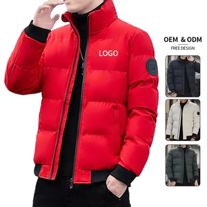 Chaquetas acolchadas con logotipo personalizado para hombre, chaqueta acolchada de color personalizada de manga larga para adultos, chaqueta Bomber de diseño personalizado para hombre - Product Image 2