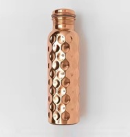 Bouteille d'eau en cuivre durable aux bienfaits pour la santé, garde l'eau fraîche, écologique et élégante, finition martelée élégante