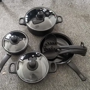 Popular Factory Cheap 13 Pcs Cooking Tool Set Soup Pot Fryer Pan Cookware Sets